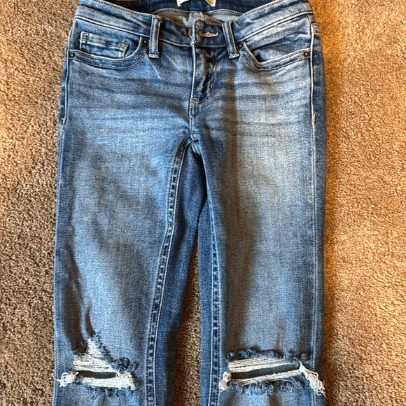 BKE Women's Stella Light/medium Blue slim fit low rise bootcut size 24 - Picture 3 of 6